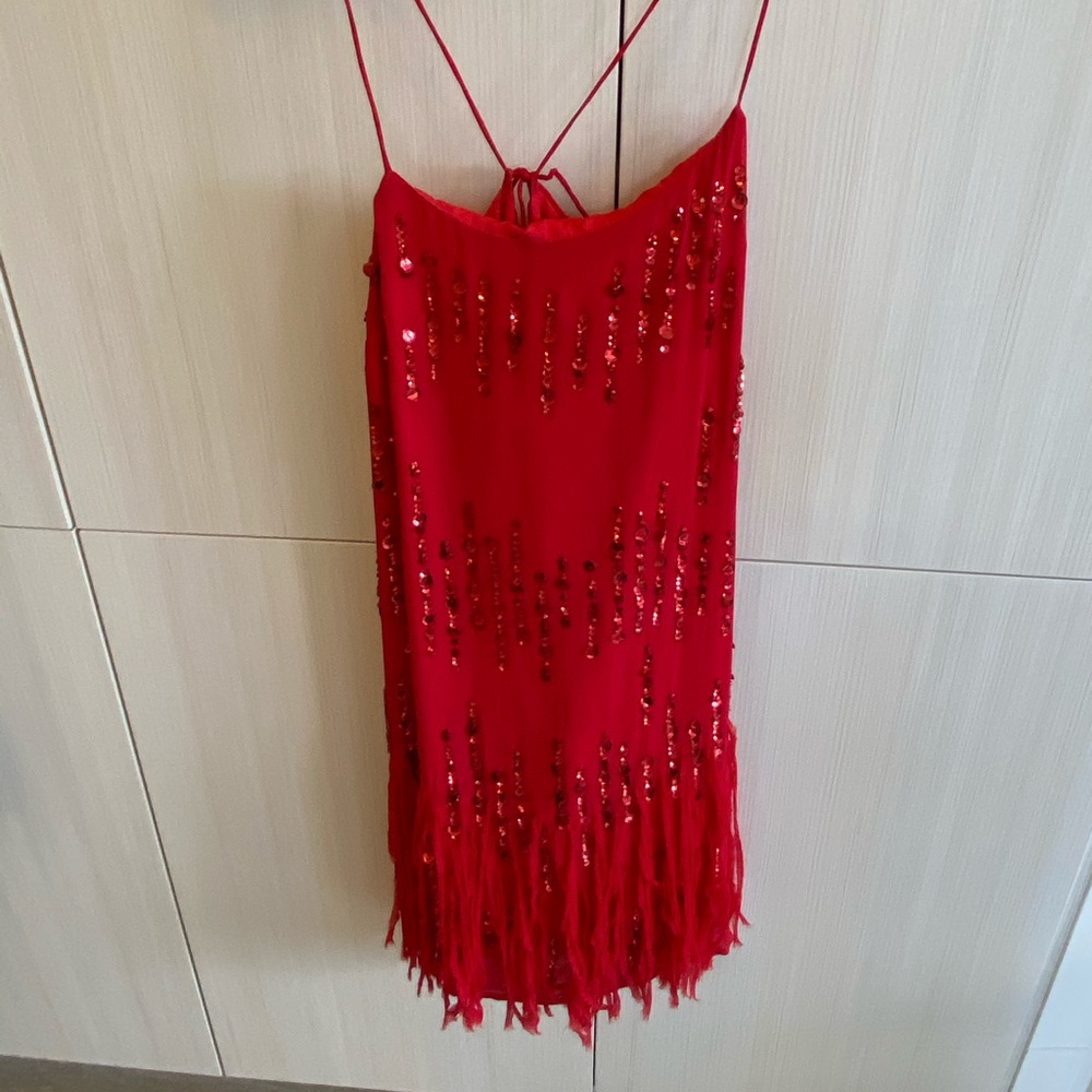 FREE PEOPLE red mini dress